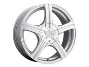 Ultra Wheel Slalom 403 17X7 5X112 Silver with clearcoat finish Ultra Logo