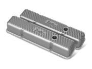 Holley 241 240 Holley Valve Covers 3.5 Tall w Emissions Port Finned Holley Logo