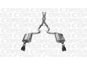 Corsa Performance 14332BLK Sport Cat Back Exhaust System Fits 15 16 Mustang