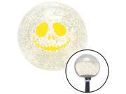 American Shifter Knob Yellow Skull Face Clear Metal Flake M16x1.5