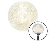 American Shifter Knob White Dotted Directional Arrow Up Clear Metal Flake M16x1.5