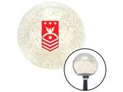 American Shifter Knob Red Master Chief Petty Officer of the Navy Clear Metal Flake M16x1.5