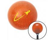 American Shifter Company ASCSNX27751 Yellow Space Ship In Flight Orange Metal Flake Shift Knob with 16mm x 1.5 Insert