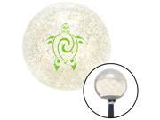 American Shifter Knob Green Abstract Turtle Clear Metal Flake M16x1.5