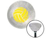 American Shifter Knob Yellow Volleyball Clear Retro Metal Flake M16x1.5