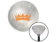 American Shifter Knob Orange Kings Crown Clear Retro Metal Flake M16x1.5