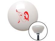 American Shifter Knob Red Sexy Girl Detailed Silhouette White Retro M16x1.5