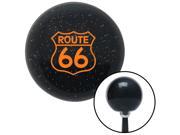 American Shifter Knob Orange Route 66 Sign Black Metal Flake M16x1.5