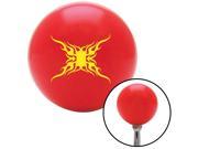 American Shifter Knob Yellow Super Large Tribal Flames Red M16x1.5