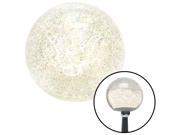 American Shifter Knob White Hang Loose w Detailed hand Clear Metal Flake M16x1.5