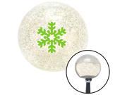American Shifter Knob Green Snowflake Filled In Clear Metal Flake M16x1.5