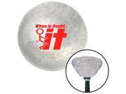 American Shifter Knob Red When In Doubt Clear Retro Metal Flake M16x1.5