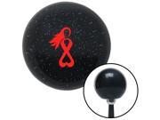 American Shifter Knob Red Breast Cancer Awareness Black Metal Flake M16x1.5
