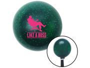 American Shifter Knob Pink Like A Boss Green Metal Flake M16x1.5 American Shifter Knob Pink Like A Boss Green Metal Flake M16x1.5