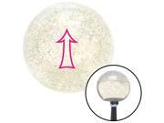 American Shifter Knob Pink Fancy Outlined Directional Arrow Up Clear Metal Flake M16x1.5
