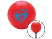 American Shifter Knob Blue Skull in a Mess Red M16x1.5