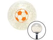 American Shifter Knob Orange Soccer Ball Clear Metal Flake M16x1.5