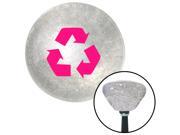 American Shifter Knob Pink Recycle Clear Retro Metal Flake M16x1.5
