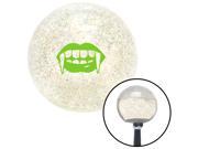 American Shifter Knob Green Mouth Fangs Clear Metal Flake M16x1.5 American Shifter Knob Green Mouth Fangs Clear Metal Flake M16x1.5