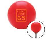 American Shifter Knob Orange Speed Limit 65 Red M16x1.5