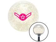 American Shifter Knob Pink Airman Clear Metal Flake M16x1.5 American Shifter Knob Pink Airman Clear Metal Flake M16x1.5