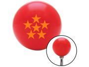 American Shifter Knob Orange 6 Star Formation Red M16x1.5 American Shifter Knob Orange 6 Star Formation Red M16x1.5