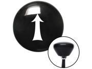 American Shifter Knob White Fancy Solid Directional Arrow Up Black Retro M16x1.5
