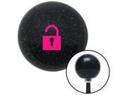 American Shifter Knob Pink Unlocked Lock Black Metal Flake M16x1.5