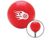 American Shifter Knob White Wheel On Fire Red M16x1.5