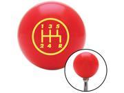 American Shifter Knob Yellow 5 Speed Shift Pattern 5RDR Red M16x1.5