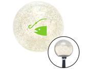 American Shifter Knob Green Fish and a Hook Clear Metal Flake M16x1.5