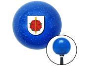 Hungarian Slovakian Coat of Arms Blue Metal Flake Shift Knob with M16x1.5 insert