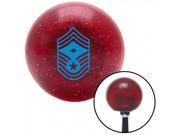 American Shifter Company ASCSNX36088 Blue Chief Master Sergeant First Sergeant Red Metal Flake Shift Knob with 16mm x