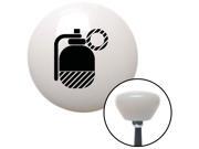 American Shifter Knob Black Grenade w/ Pin White Retro M16x1.5 American Shifter Knob Black Grenade w/ Pin White Retro M16x1.5