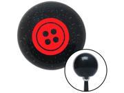 American Shifter Knob Red Four Hole Button Black Metal Flake M16x1.5