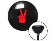 American Shifter Knob Red Hand Making Peace Sign Black Retro M16x1.5