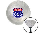American Shifter Knob Route 666 Full Color Clear Retro Metal Flake M16x1.5