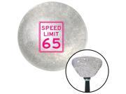 American Shifter Knob Pink Speed Limit 65 Clear Retro Metal Flake M16x1.5