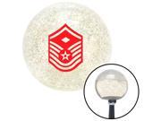 American Shifter Knob Red Master Sergeant First Sergeant Clear Metal Flake M16x1.5