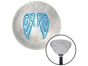 American Shifter Knob Blue Wings Conjoined in Lure Clear Retro Metal Flake M16x1.5