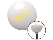 American Shifter Knob Yellow Drumsticks Clenched White Retro M16x1.5