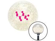 American Shifter Knob Pink Molecule Structure Clear Metal Flake M16x1.5