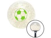 American Shifter Knob Green Soccer Ball Clear Metal Flake M16x1.5