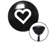 American Shifter Knob White Fat Outlined Heart Black Retro M16x1.5 American Shifter Knob White Fat Outlined Heart Black Retro M16x1.5