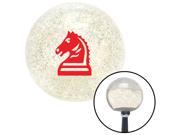 American Shifter Knob Red Knight Horse Clear Metal Flake M16x1.5