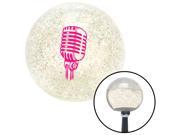 American Shifter Knob Pink Old School Microphone Clear Metal Flake M16x1.5