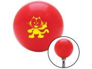 American Shifter Knob Yellow Felix The Cat Middle Finger Red M16x1.5