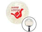 American Shifter Knob Red Hang Loose w hand Clear Metal Flake M16x1.5