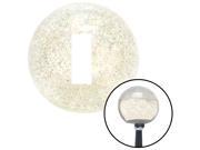 American Shifter Knob White Officer 01 2n Lt. and 1d Lt. Clear Metal Flake M16x1.5