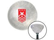 American Shifter Knob Red Master Chief Petty Officer of the Navy Clear Retro Metal Flake M16x1.5